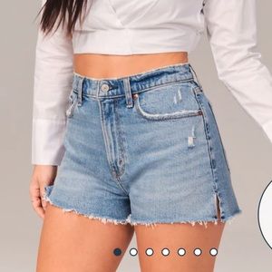 Abercrombie High Waist Curve Love Jean Shorts